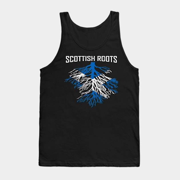 Scottish Roots with Scotland Flag Tank Top by BraaiNinja